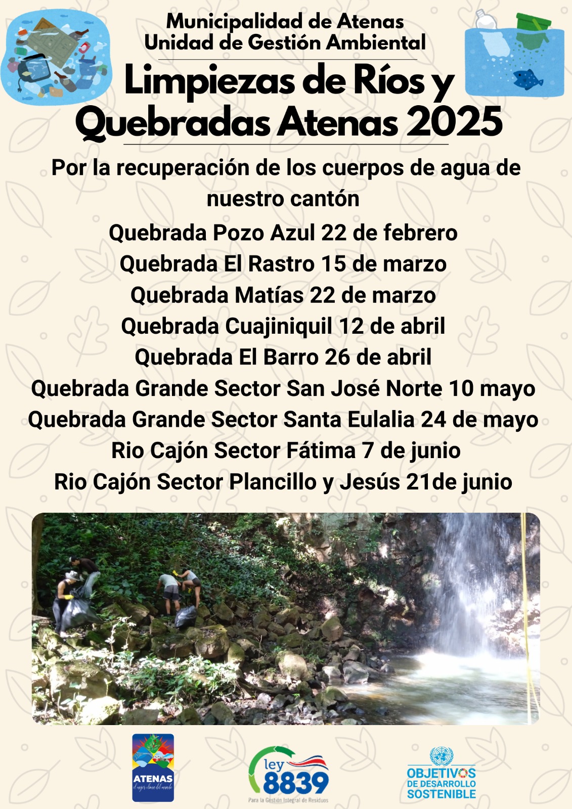 Limpieza de ríos y quebradas
